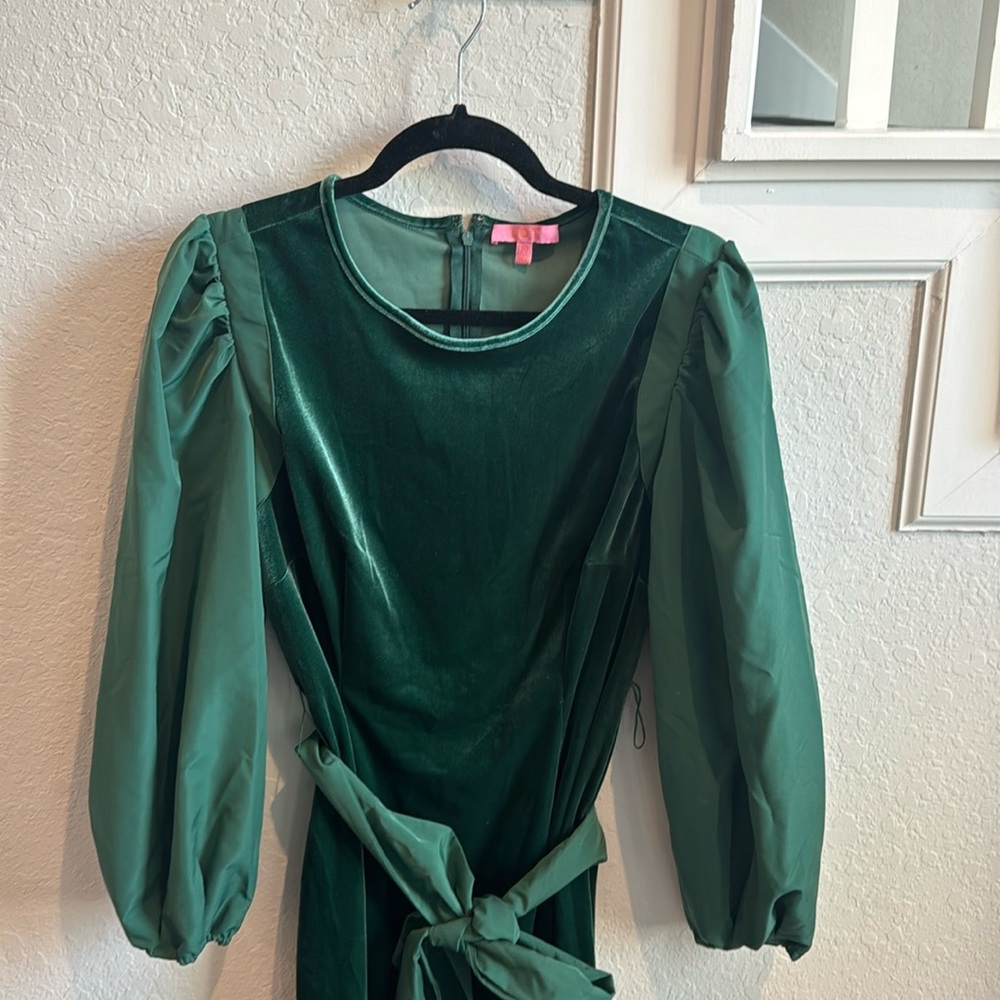 Long sleeve velvet dress. Size 10.